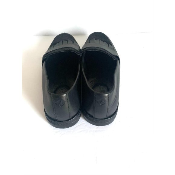 Sperry Top-Sider Black Leather Kiltie Loafers 7.5 - Picture 3 of 7